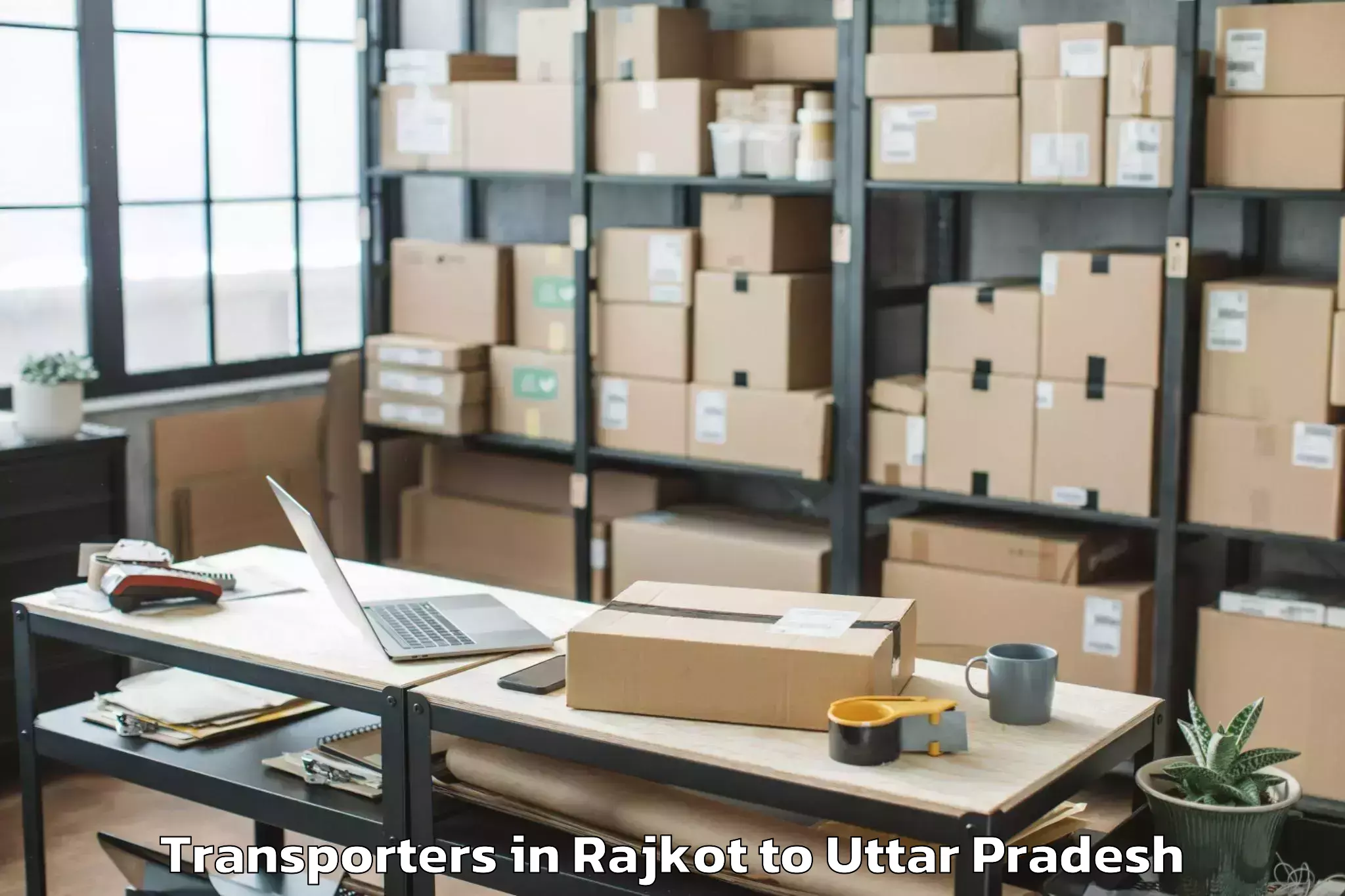 Book Rajkot to Mankapur Transporters Online